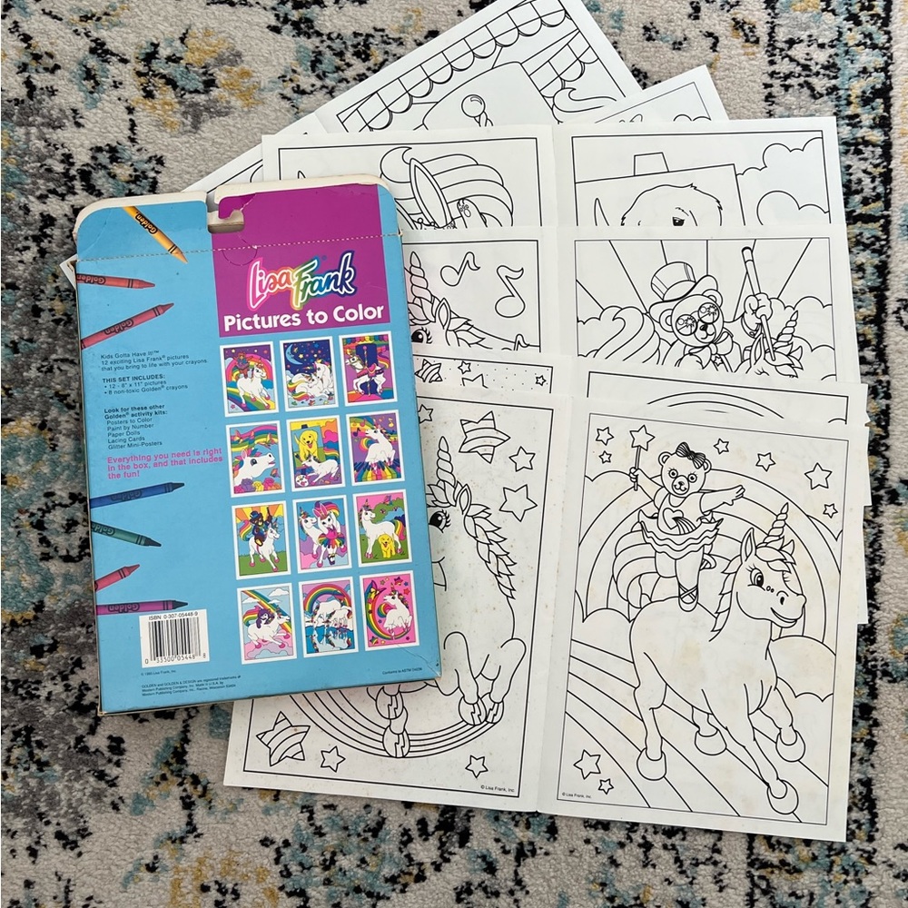 SUPER RARE Lisa Frank coloring pages